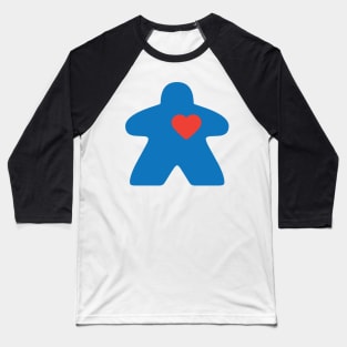 Meeple love - blue Baseball T-Shirt